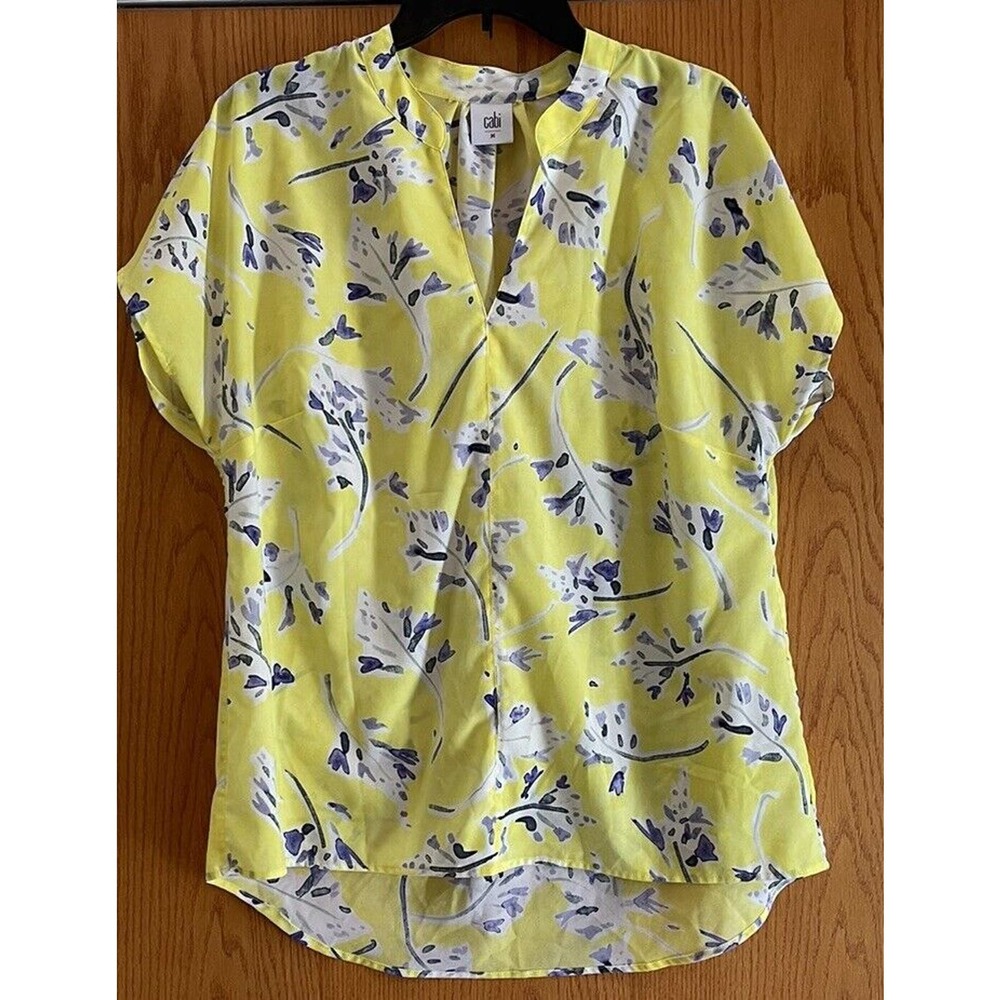 CAbi Yellow Floral Women's Top